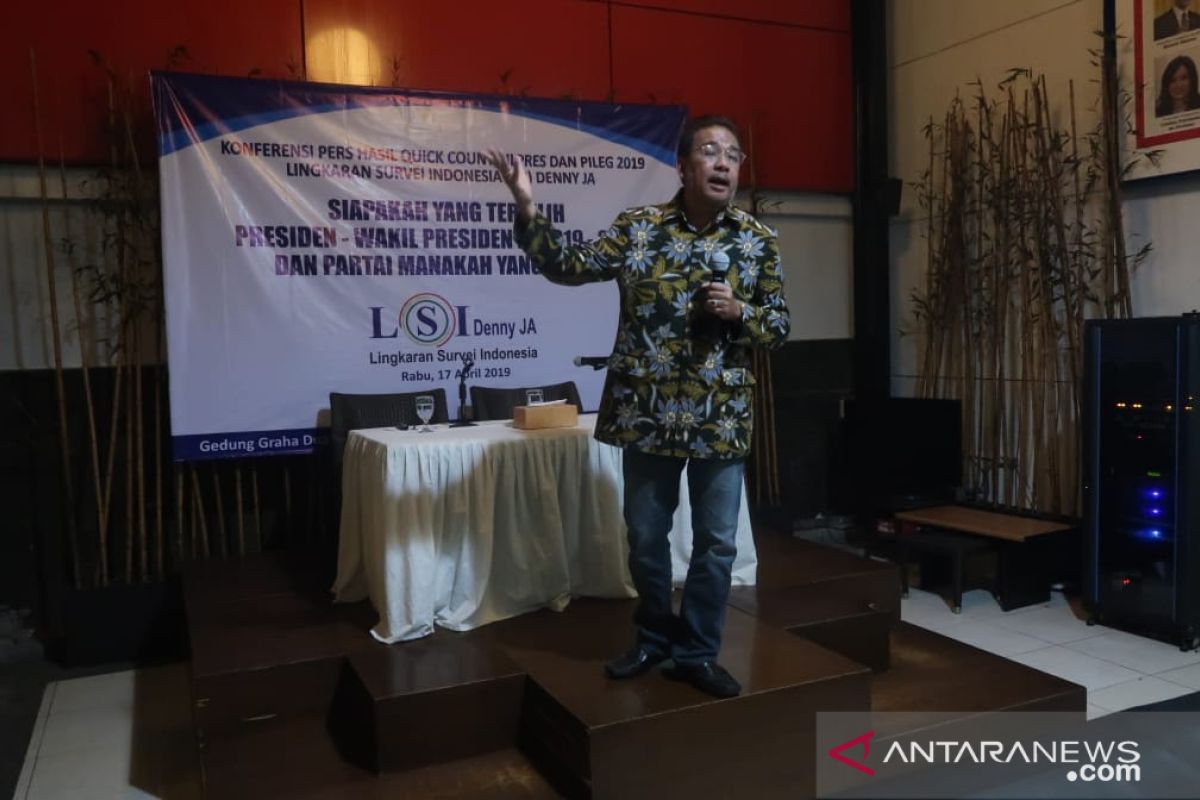 Hitung cepat LSI Denny JA: Jokowi-Ma'ruf Amin menangi Pemilu 2019