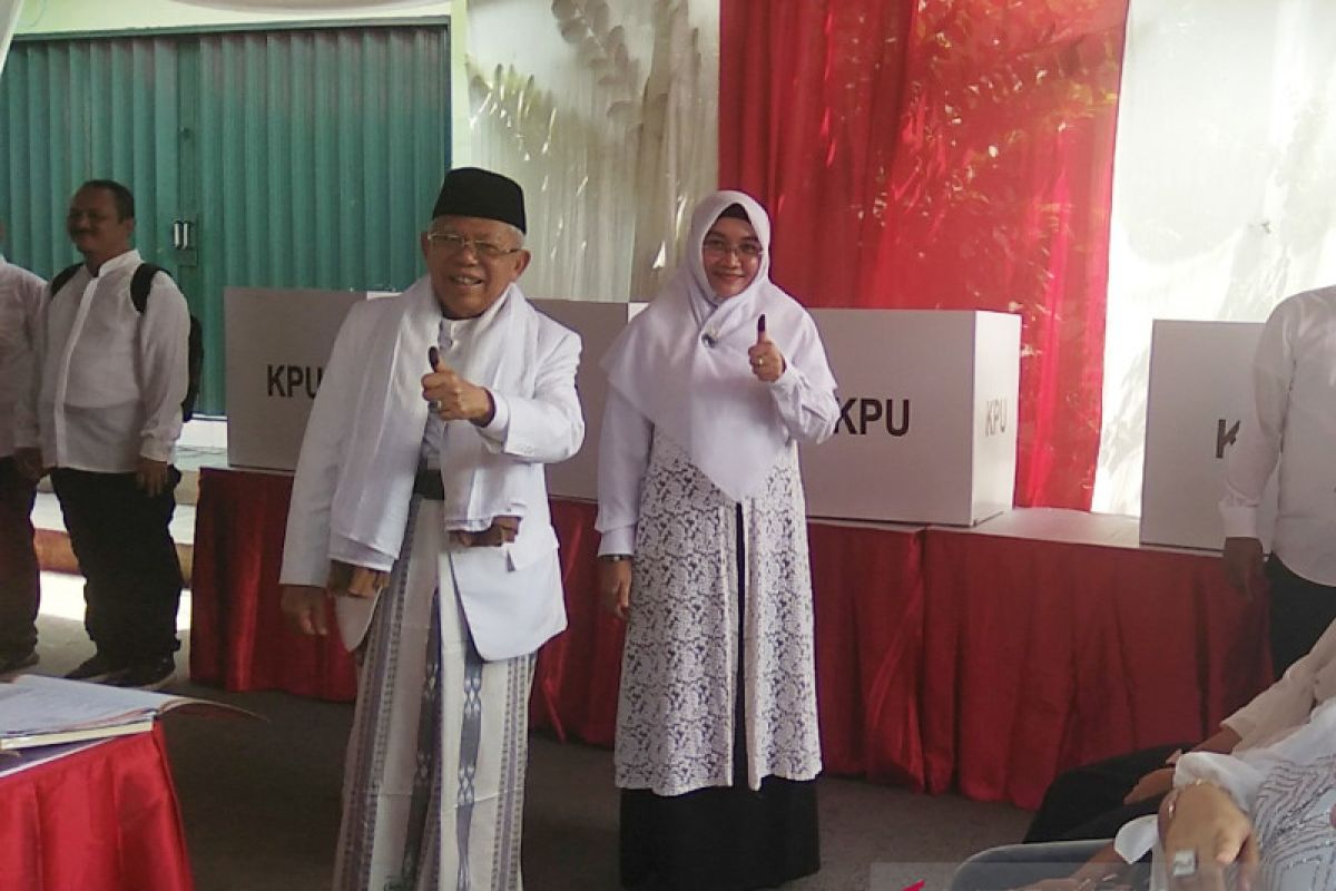 Ma'ruf: Pemilu 2019 pencoblosan paling nikmat