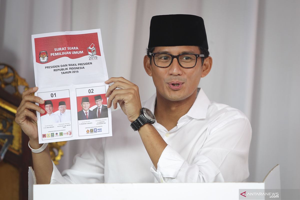 Sandiaga Uno berprasangka baik pertemuan Jokowi-AHY