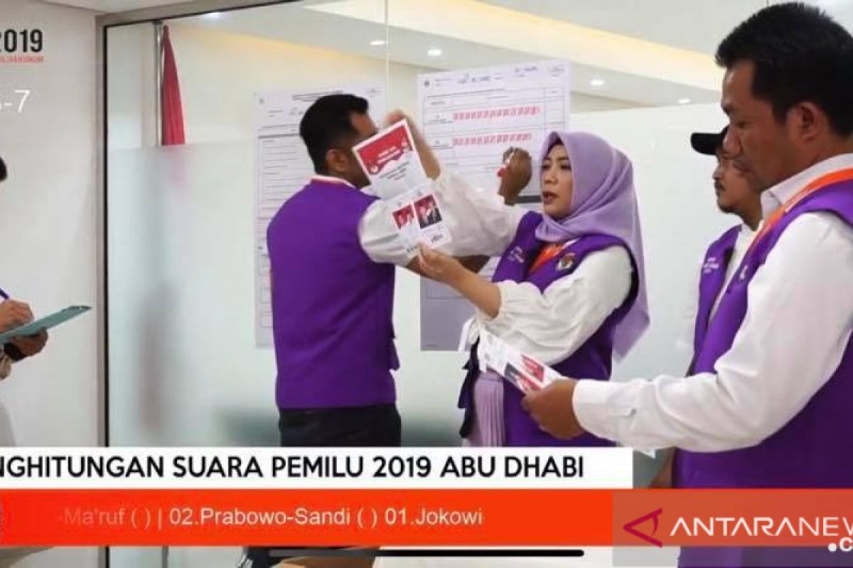 Jokowi-Ma'ruf menang di Dubai, Prabowo-Sandiaga di Abu Dhabi