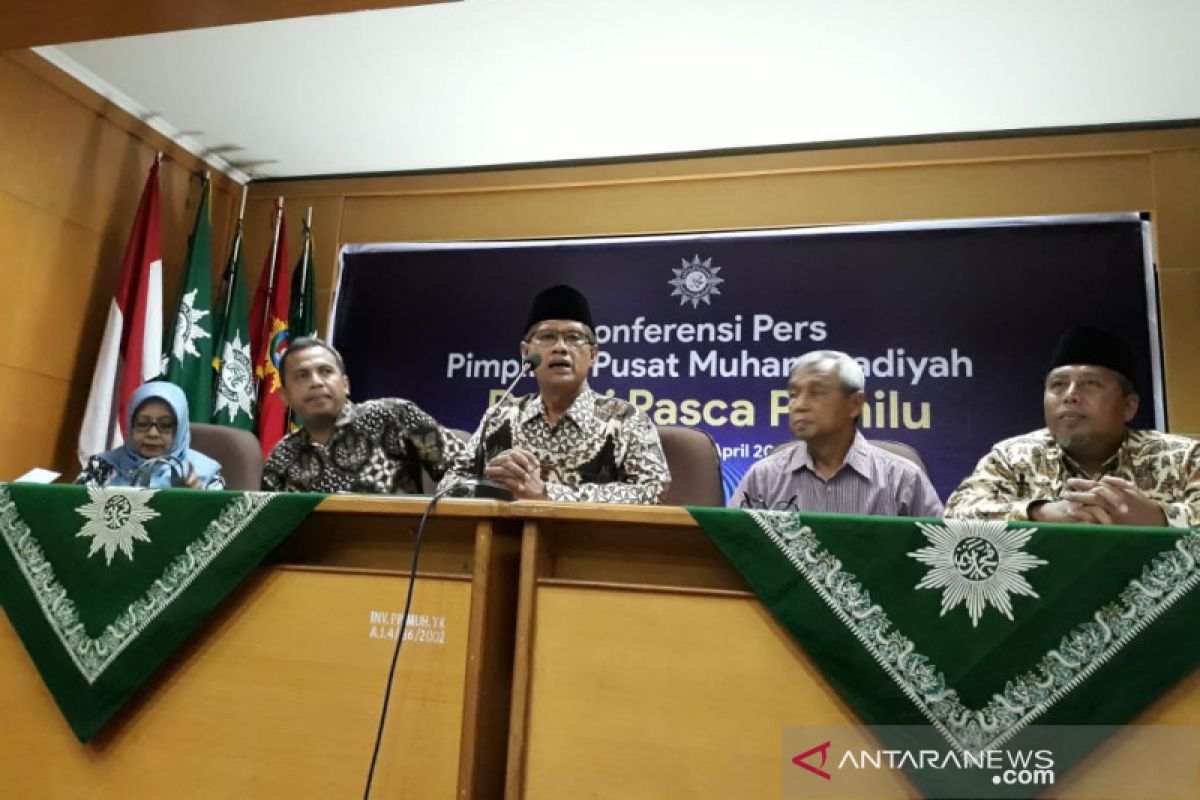 Muhammadiyah meminta semua pihak menerima hasil resmi Pemilu 2019