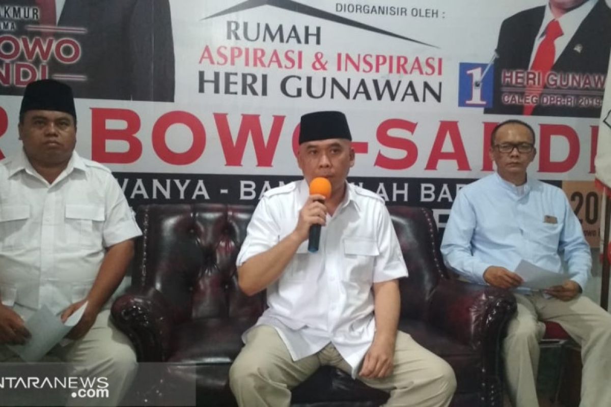 BPN imbau simpatisan pasangan 02 di Sukabumi tidak terprovokasi