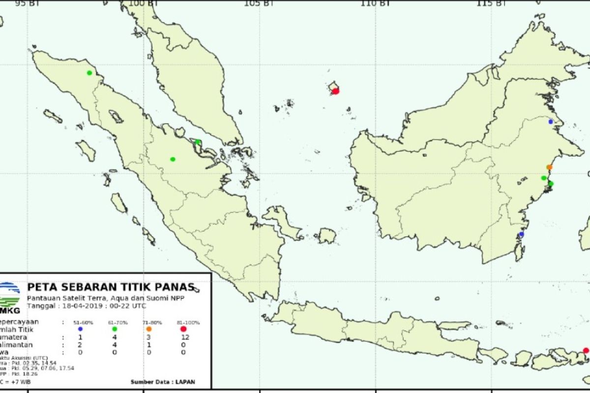 Jambi nihil hotspot, Jumat (19/4)