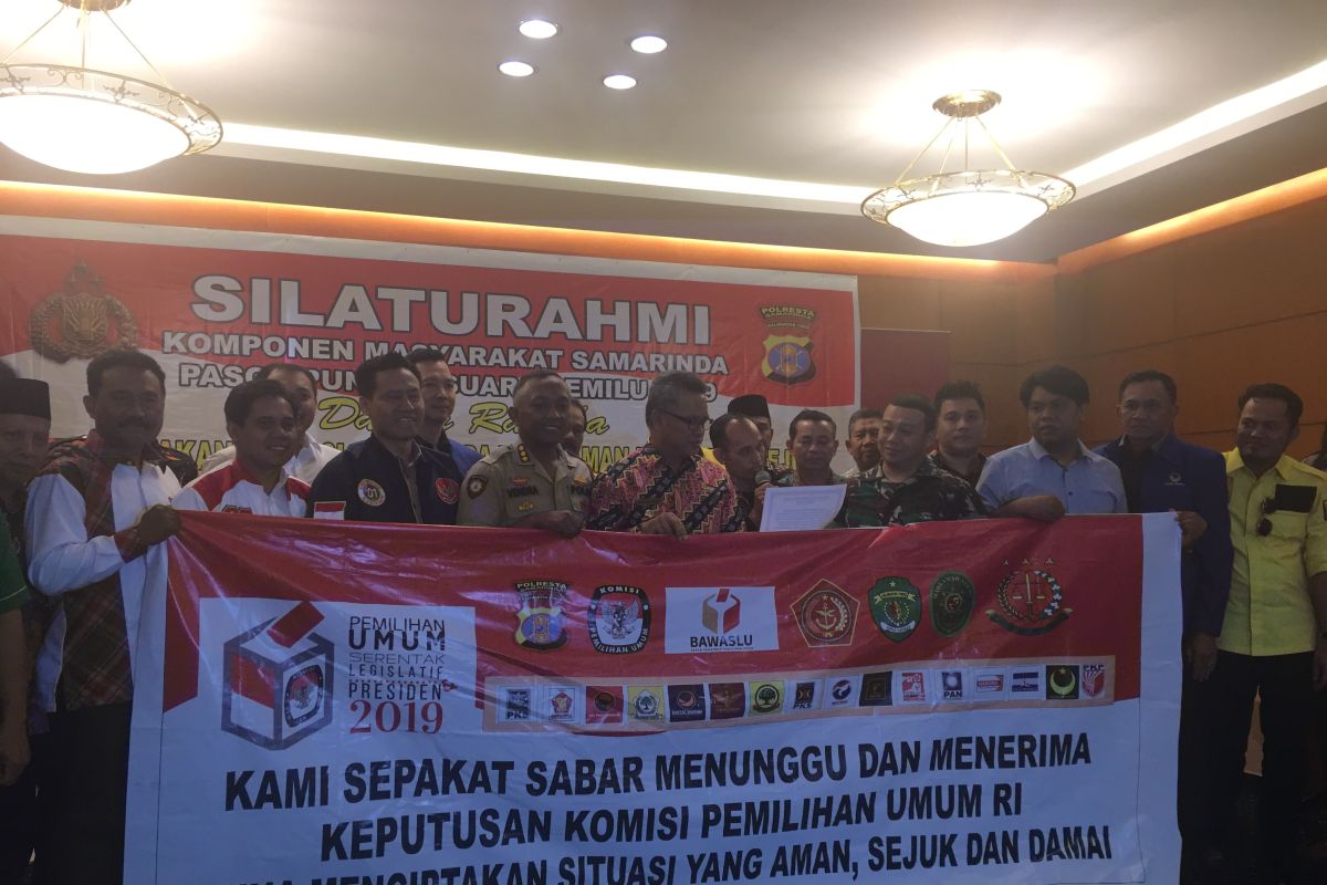 Masyarakat Samarinda sepakat jaga Kamtibmas menunggu hasil Pemilu.