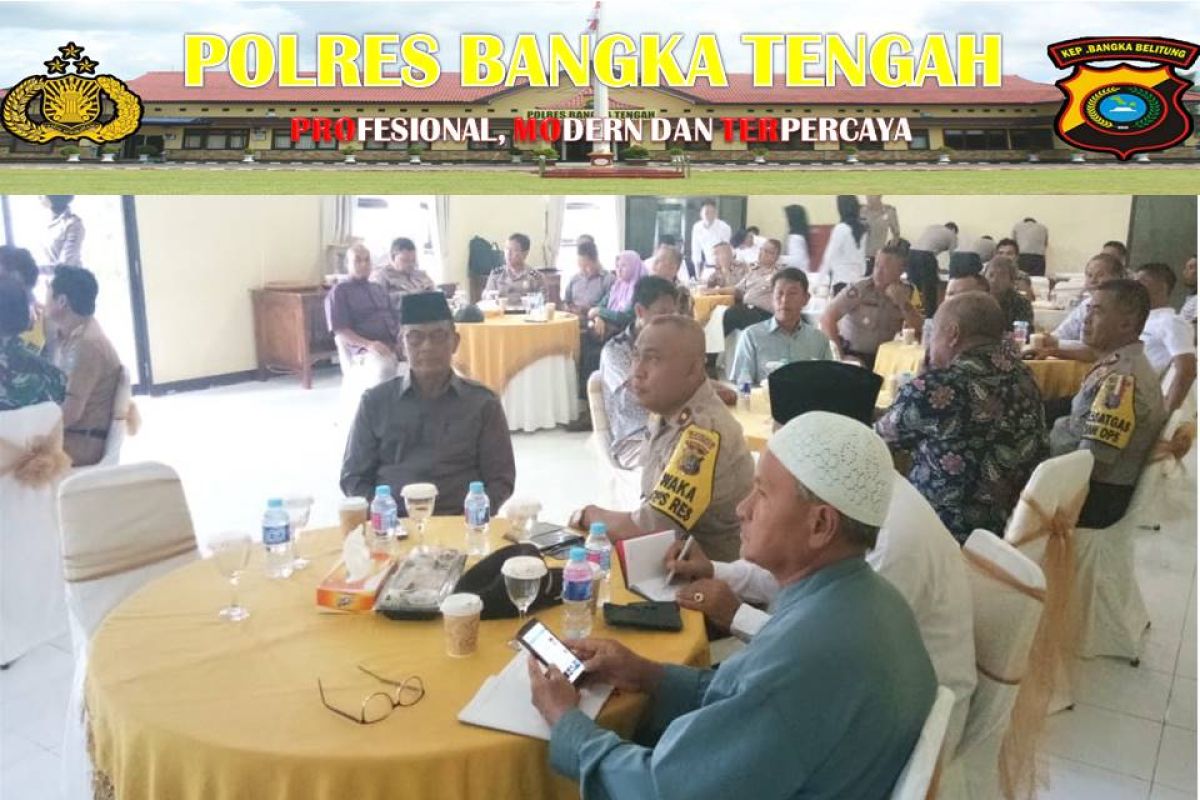 Polres Bangka Tengah undang komponen masyarakat ajak ciptakan situasi kondusif