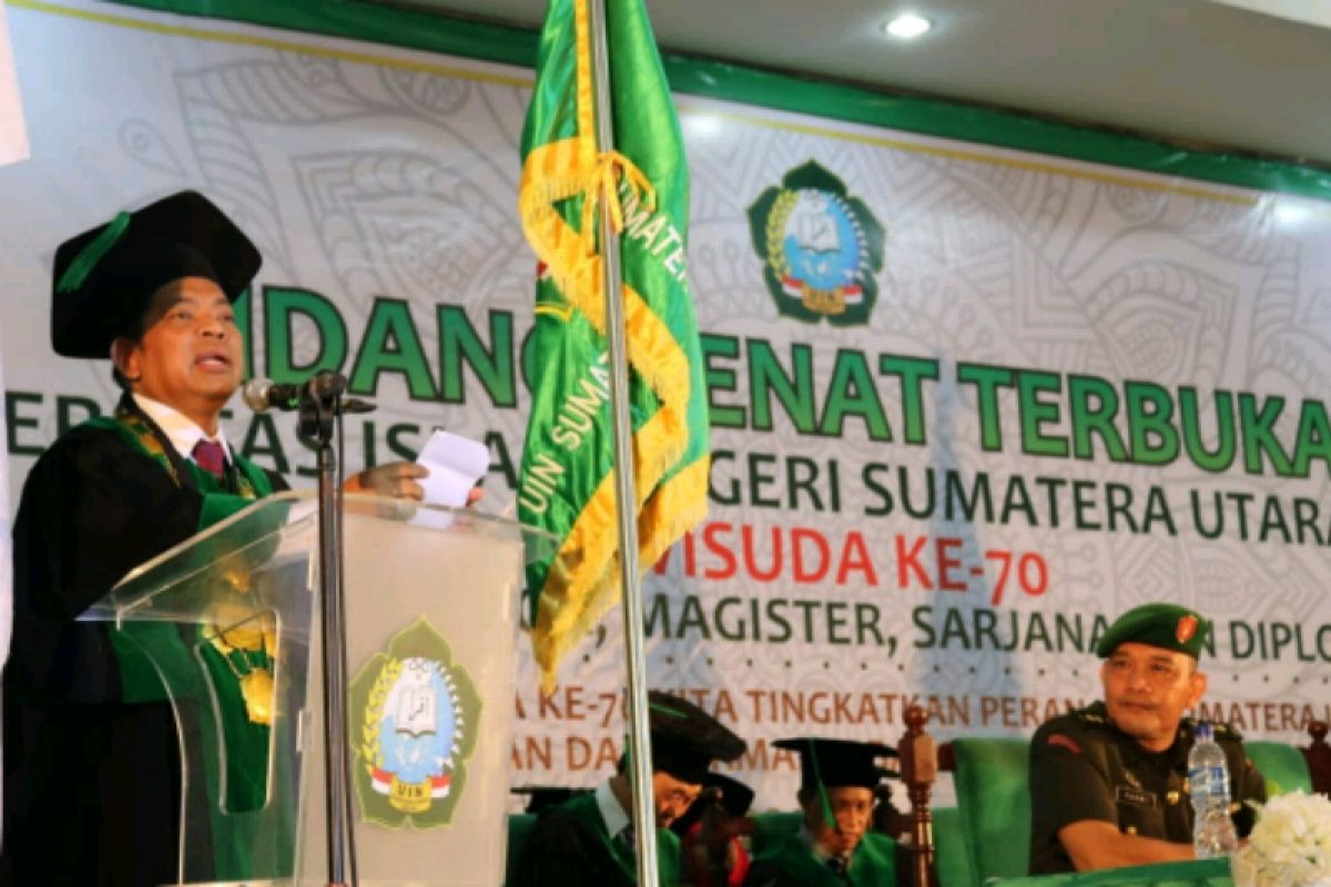 Rektor UINSU minta wisudawan ikuti perkembangan revolusi industri 4.0