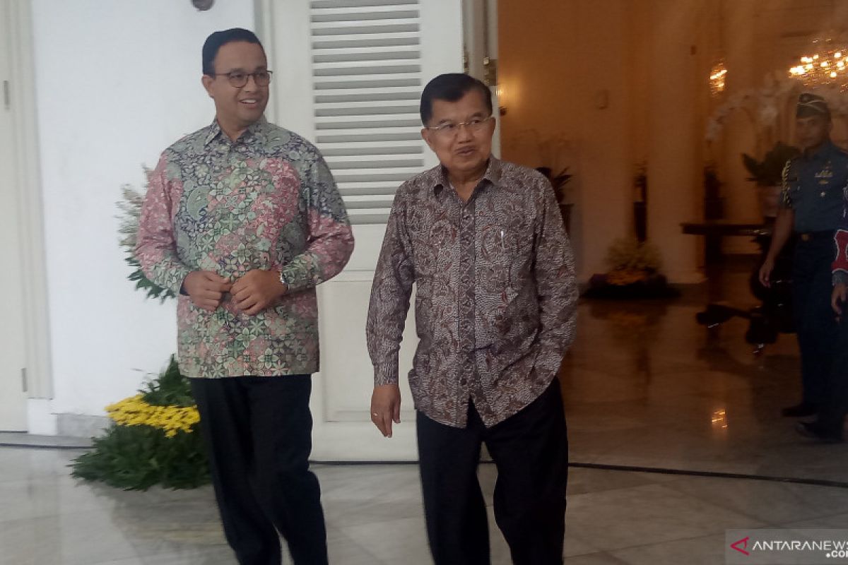 Wapres kembali menemani Anies pulang ke Balai Kota