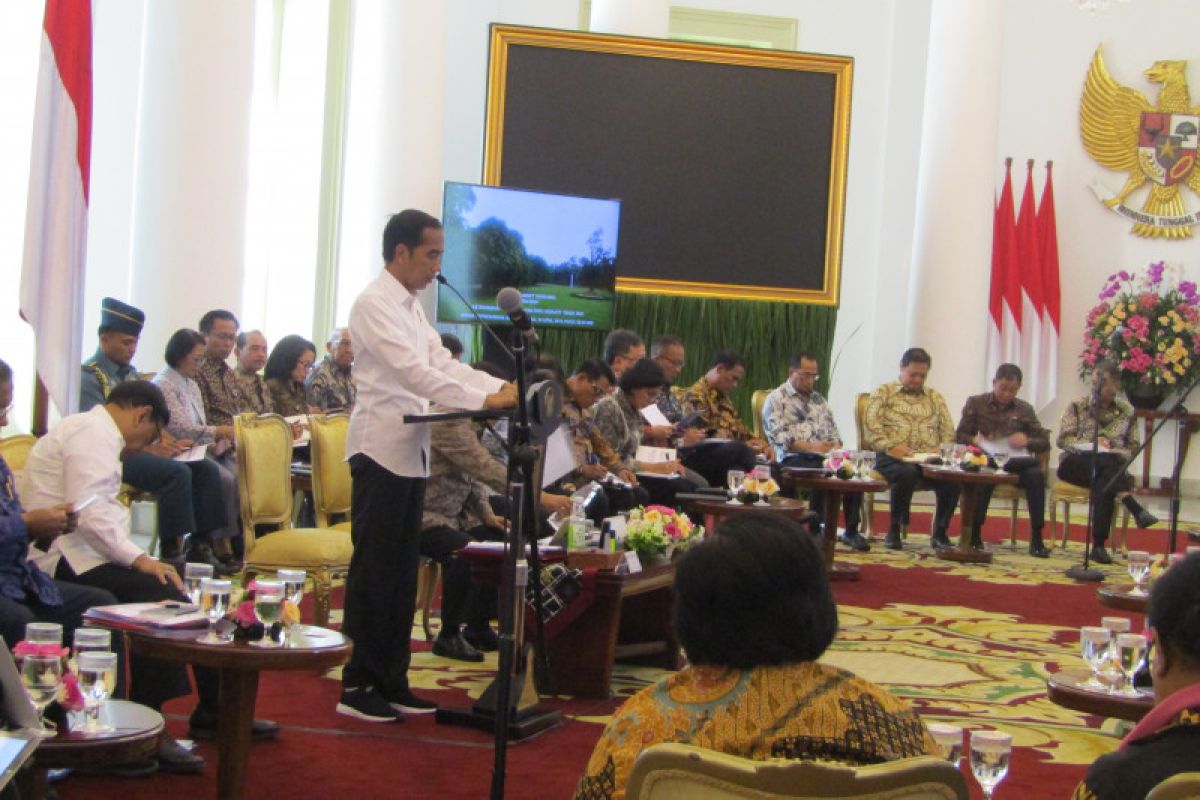 Presiden Jokowi pimpin sidang kabinet di Istana Bogor