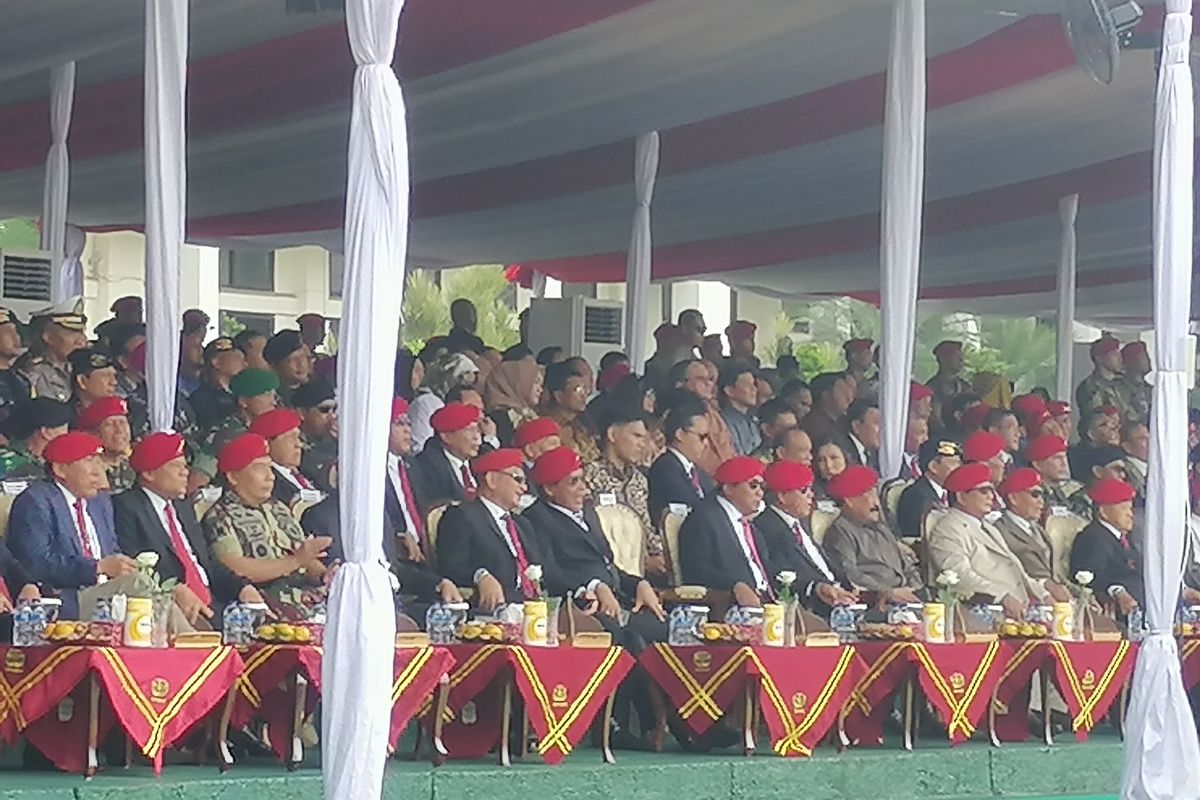 Prabowo, Hendropriyono dan Gatot Nurmantyo hadiri HUT Kopassus Cijantung