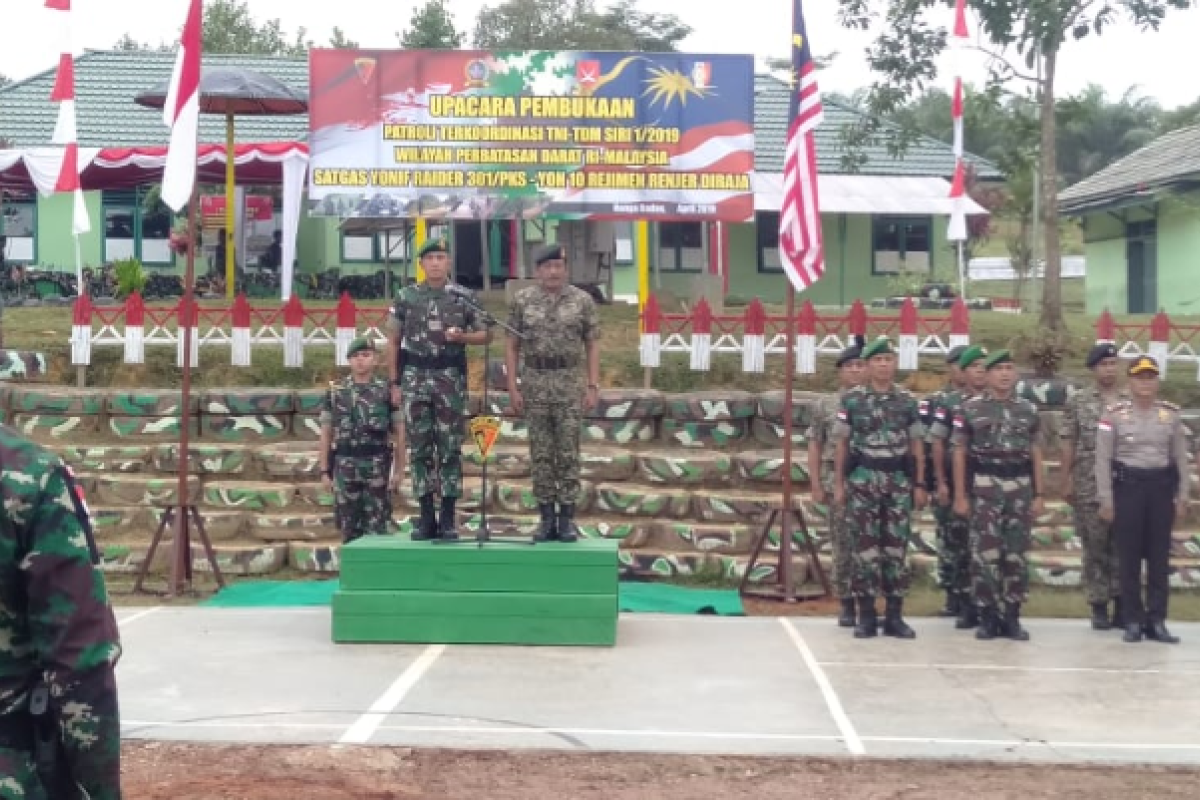 TNI dan TDM patroli bersama di perbatasan Indonesia-Malaysia