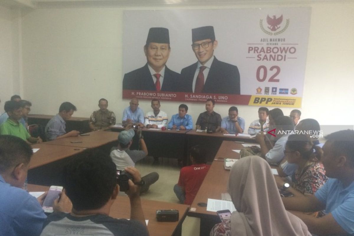 BPP akui suara Prabowo-Sandi kalah tipis di Jatim