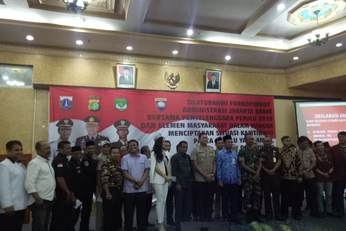Elemen masyarakat Jakarta Barat gelar deklarasi damai pascapemilu