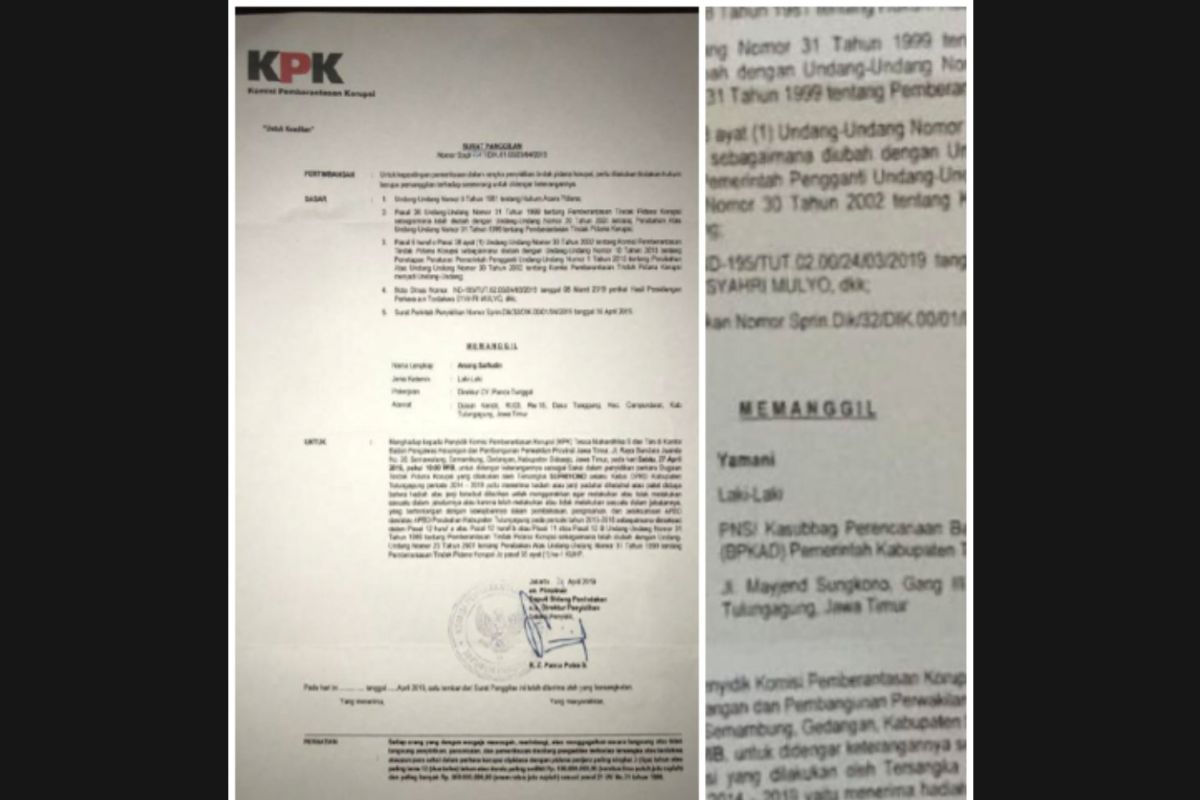 Ketua DPRD Tulungagung dikabarkan jadi tersangka KPK