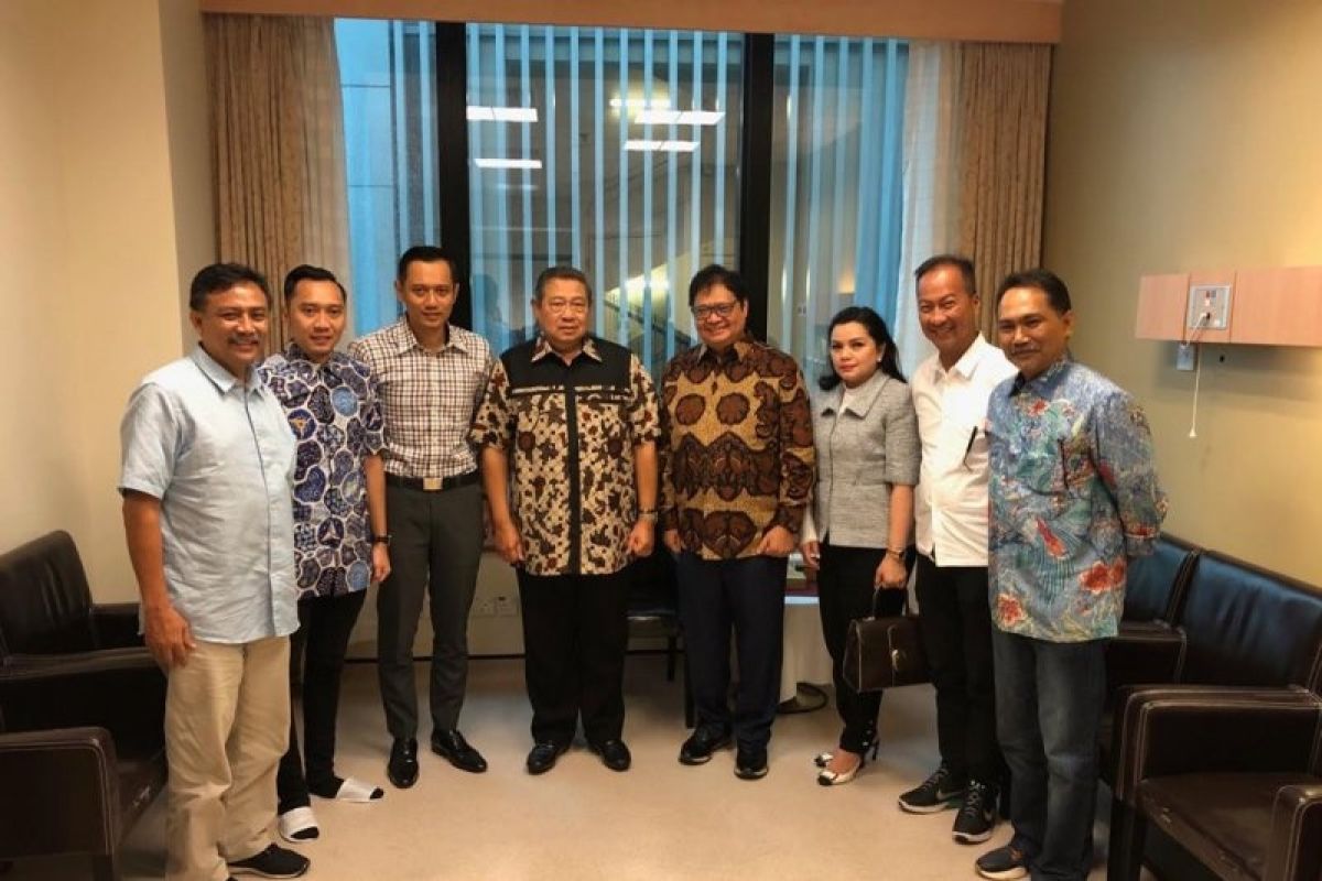 Ketum DPP Golkar Airlangga Hartarto jenguk Ani Yudhoyono di Singapura