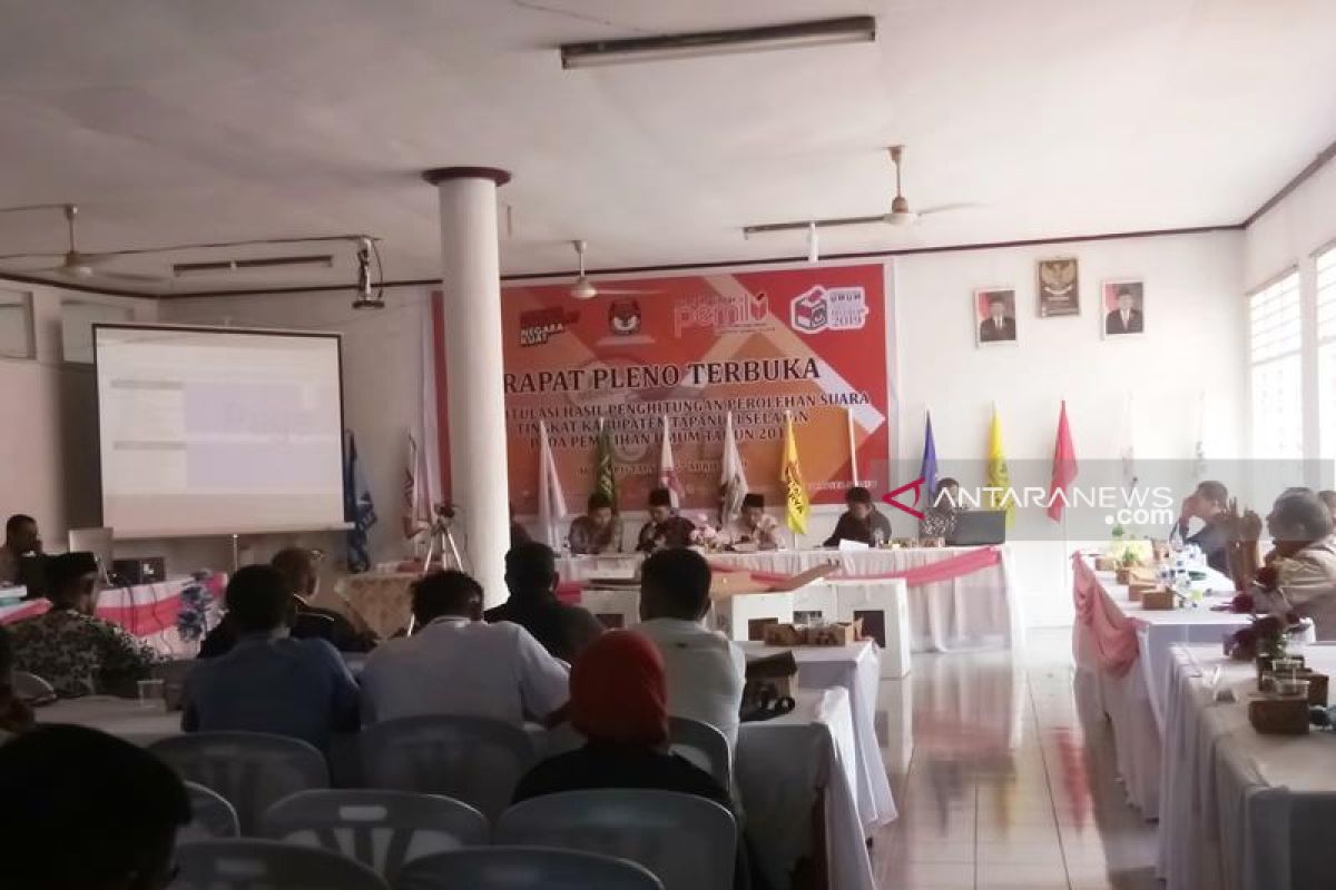 KPU Tapsel mulai menghitung suara Pemilu 2019 tingkat kabupaten