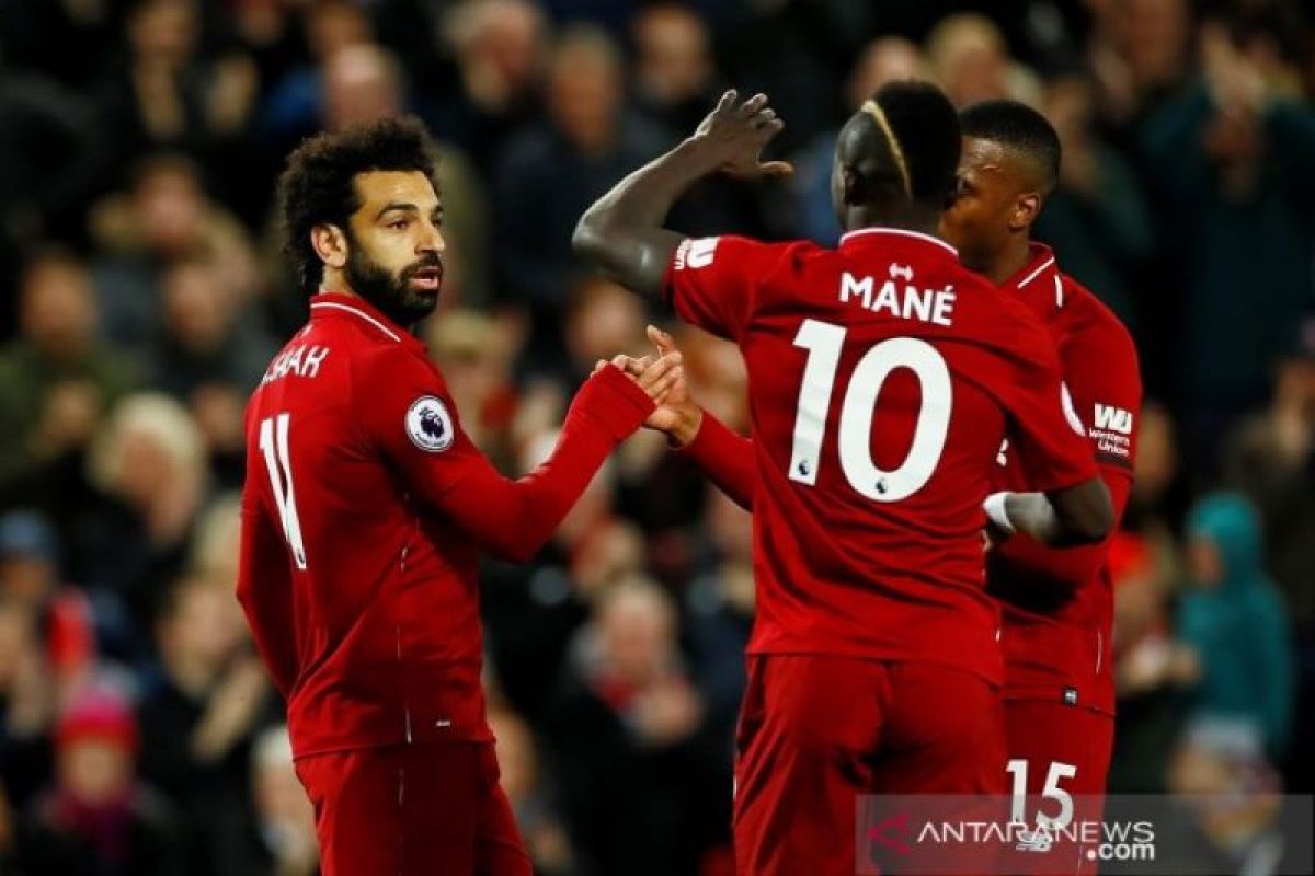 Salah dan Mane bersaing duduki puncak top skor Liga Inggris