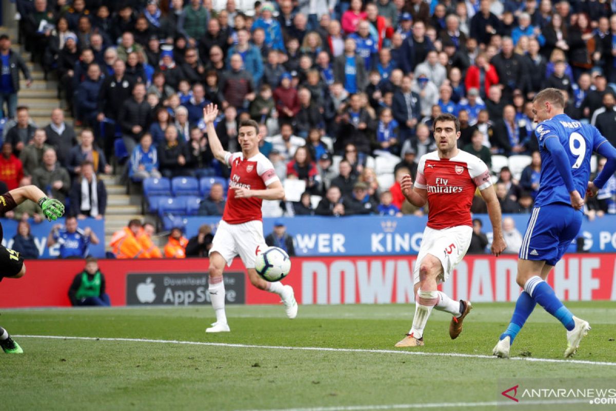 Leicester permalukan Arsenal tiga gol tanpa balas