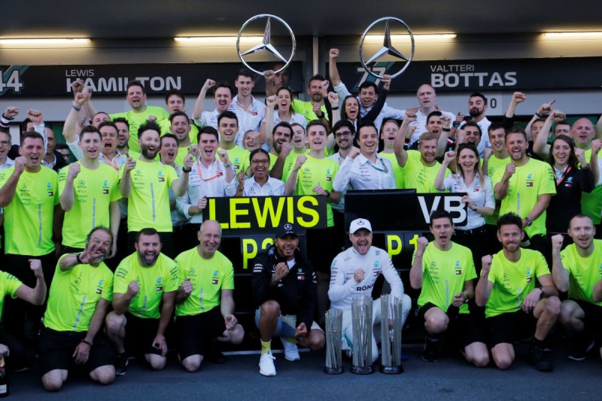 Bottas bawa Mercedes finis 1-2 beruntun