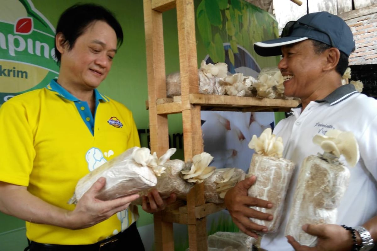 Produsen es krim dukung program budi daya jamur tiram di Ngawi