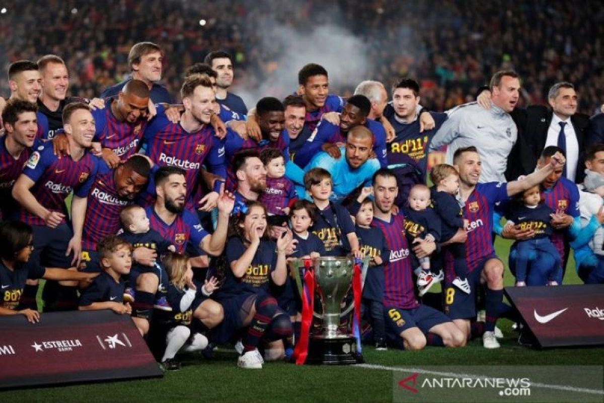 Hasil dan klasemen Liga Spanyol, Barcelona pastikan gelar juara