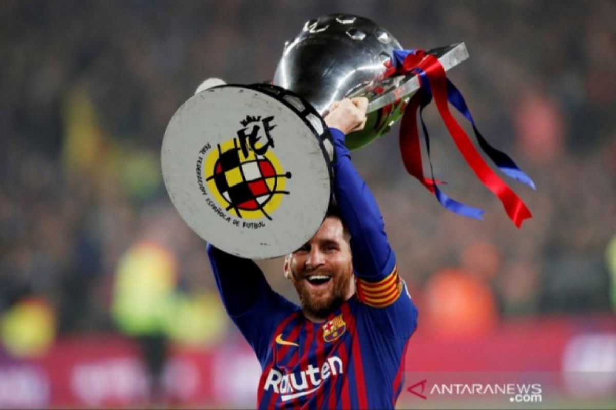 Lionel Messi antar Barcelona juarai La Liga