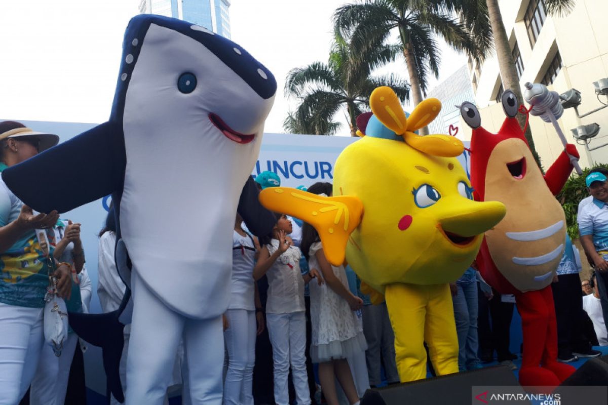 Tiga hewan laut maskot Gerakan Indonesia Bersih