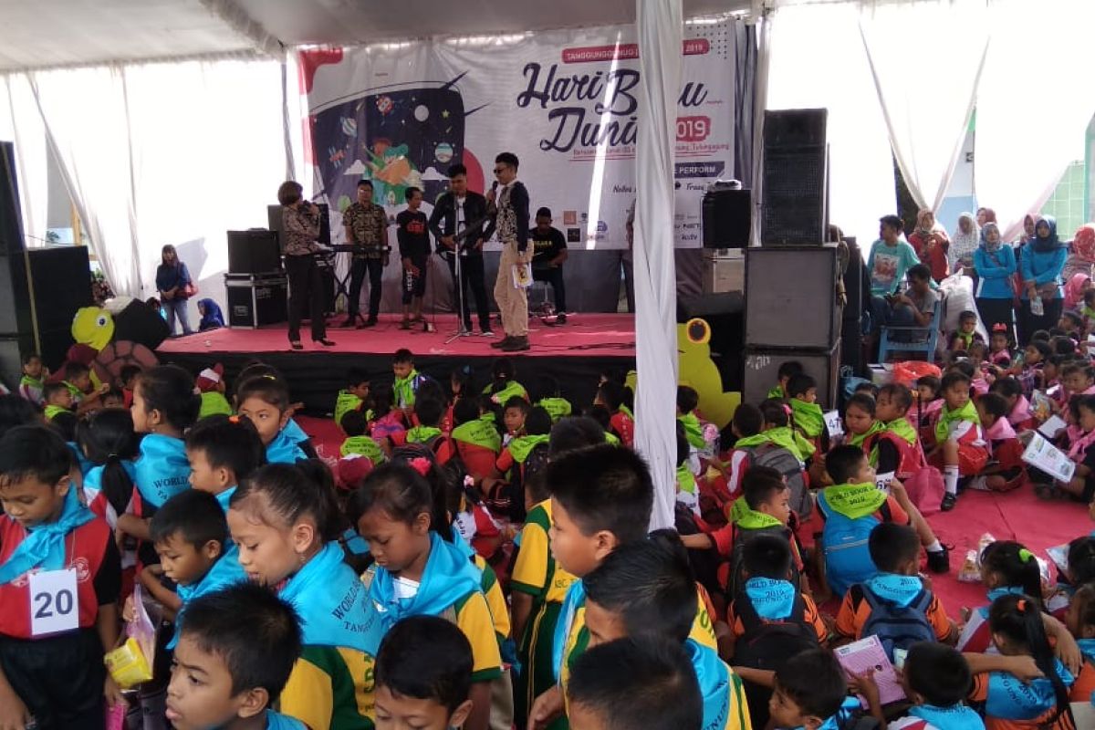 Ratusan siswa SD wilayah pegunungan di Tulungagung peringati Hari Buku