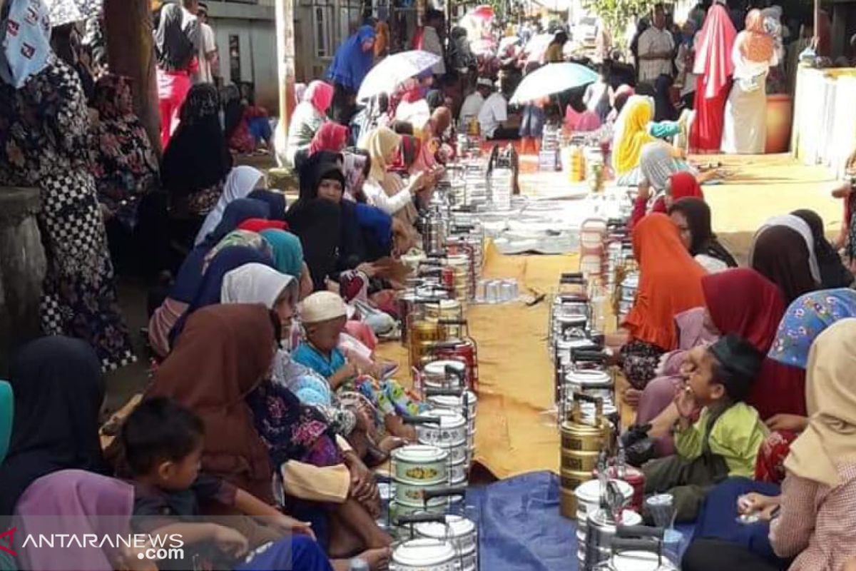 Masyarakat Banyuasin gelar sedekah pedusunan sambut Ramadhan