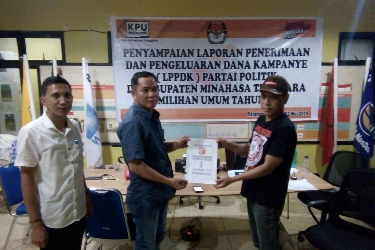 Enam parpol di Minahasa Tenggara sampaikan LPPDK