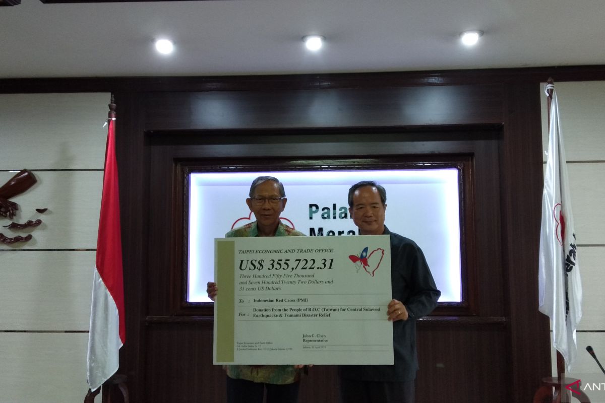 Taiwan serahkan bantuan Rp5,6 miliar untuk bangun sekolah di Palu
