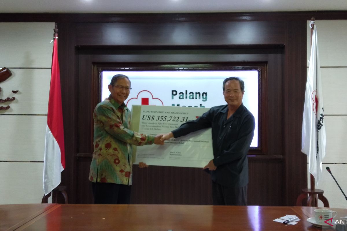 Bantuan Taiwan untuk Sulawesi Tengah capai Rp33,5 miliar