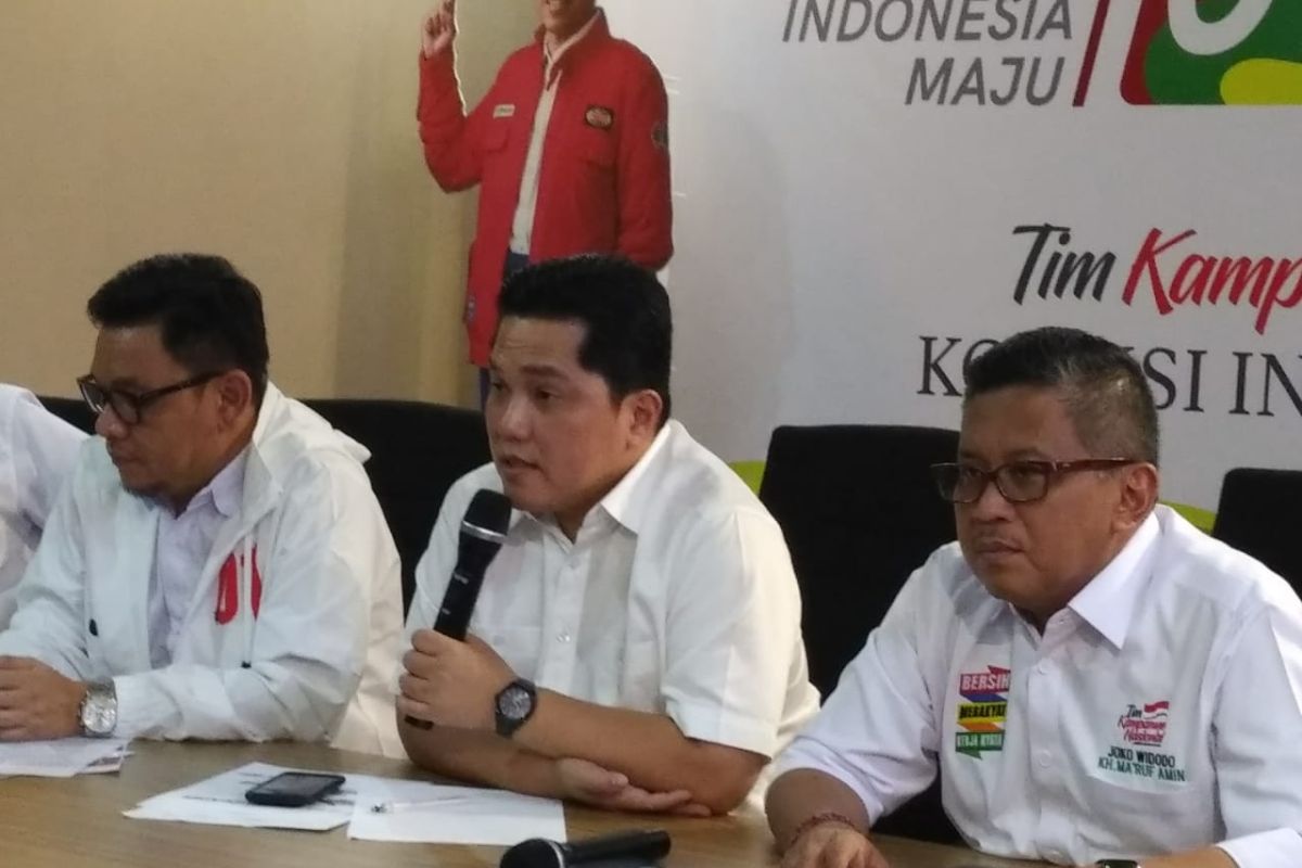 Erick ingatkan jajaran TKN rangkul capres-cawapres 02 dan jajarannya