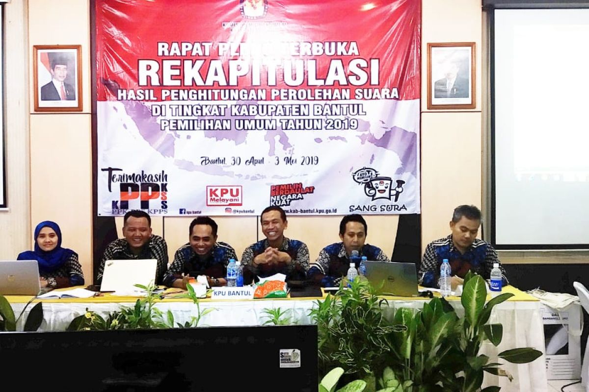 KPU Bantul selesaikan rekapitulasi suara enam kecamatan