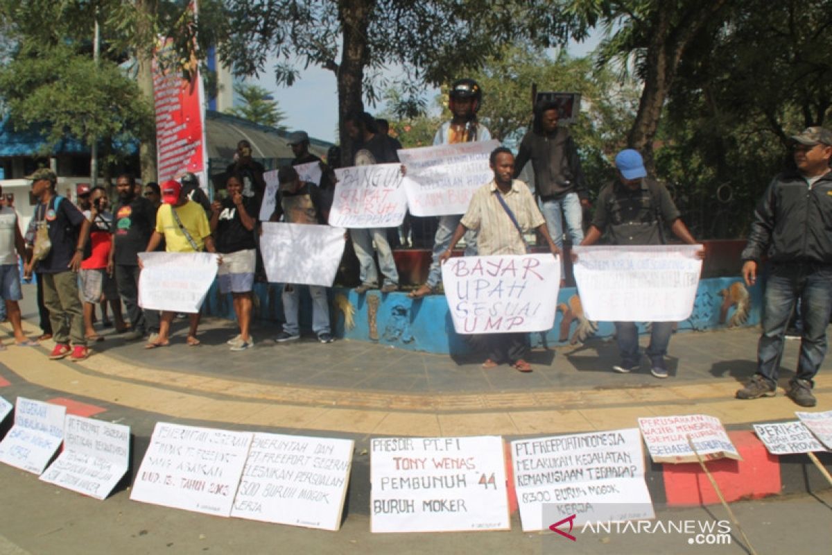 Aksi damai digelar Gerakan Buruh Papua