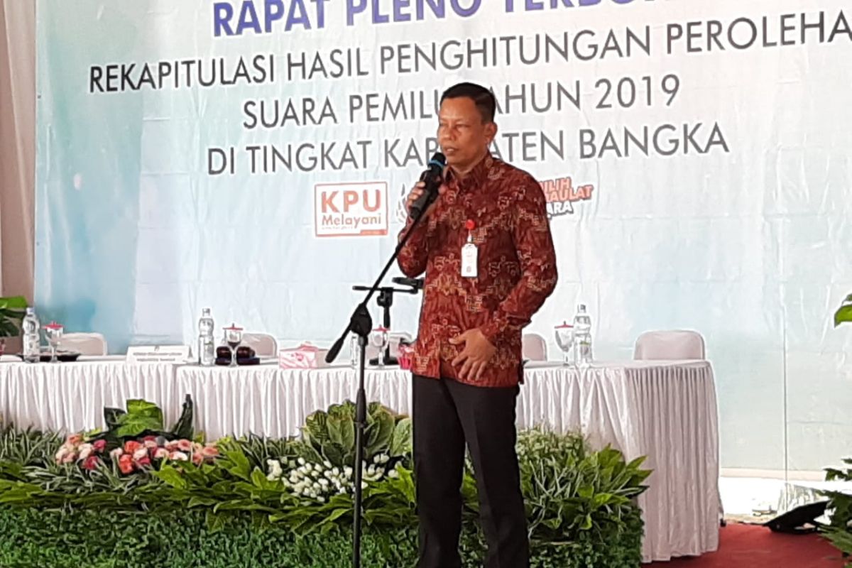 KPU Bangka gelar rapat pleno terbuka rekapitulasi pemilu (video)