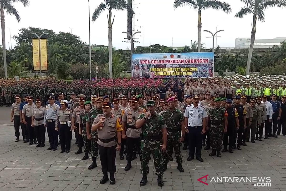 Ribuan personel gabungan jaga May Day di Jakarta Utara