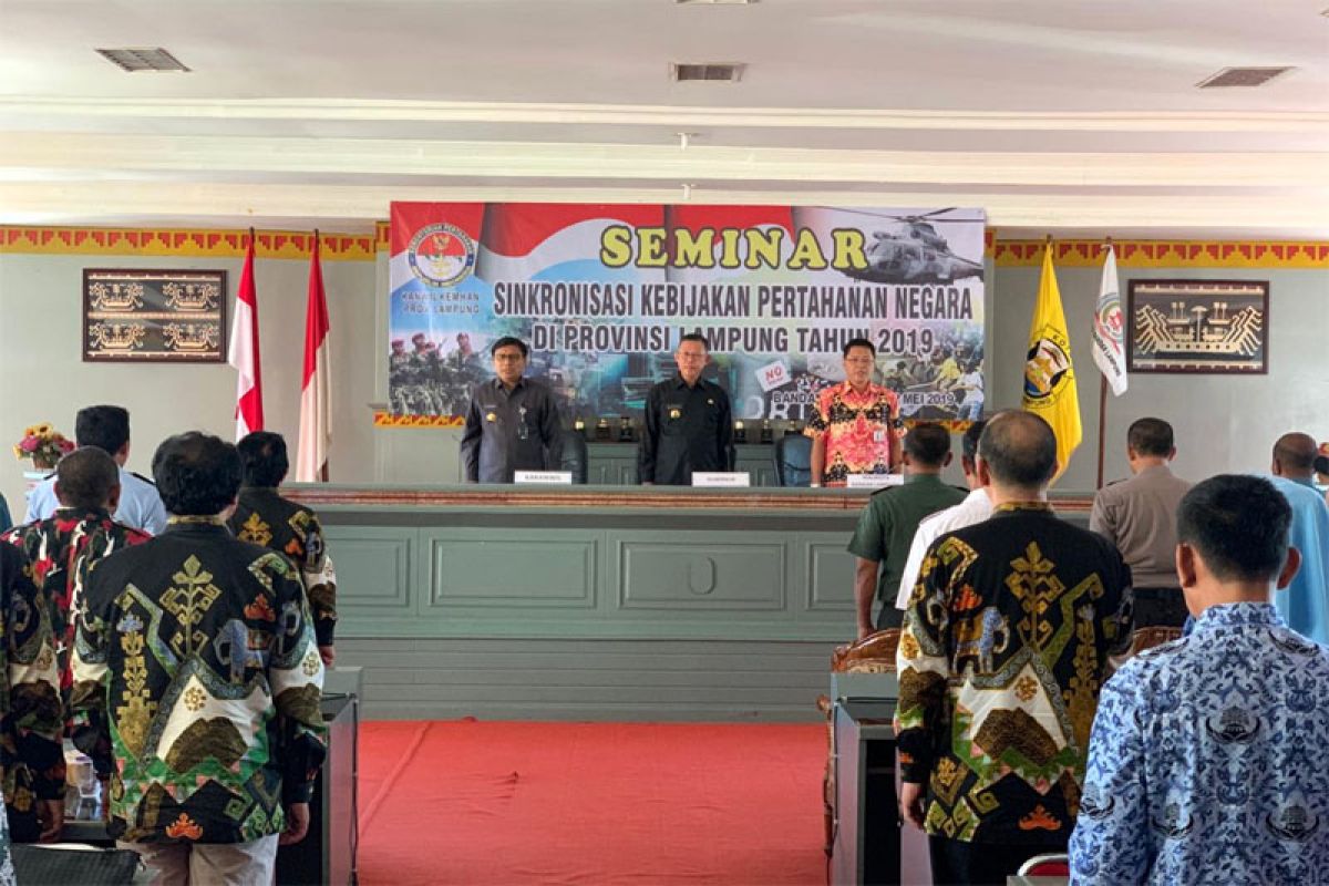 Lampung Gelar Seminar Sinkronisasi Kebijakan Pertahanan Negara