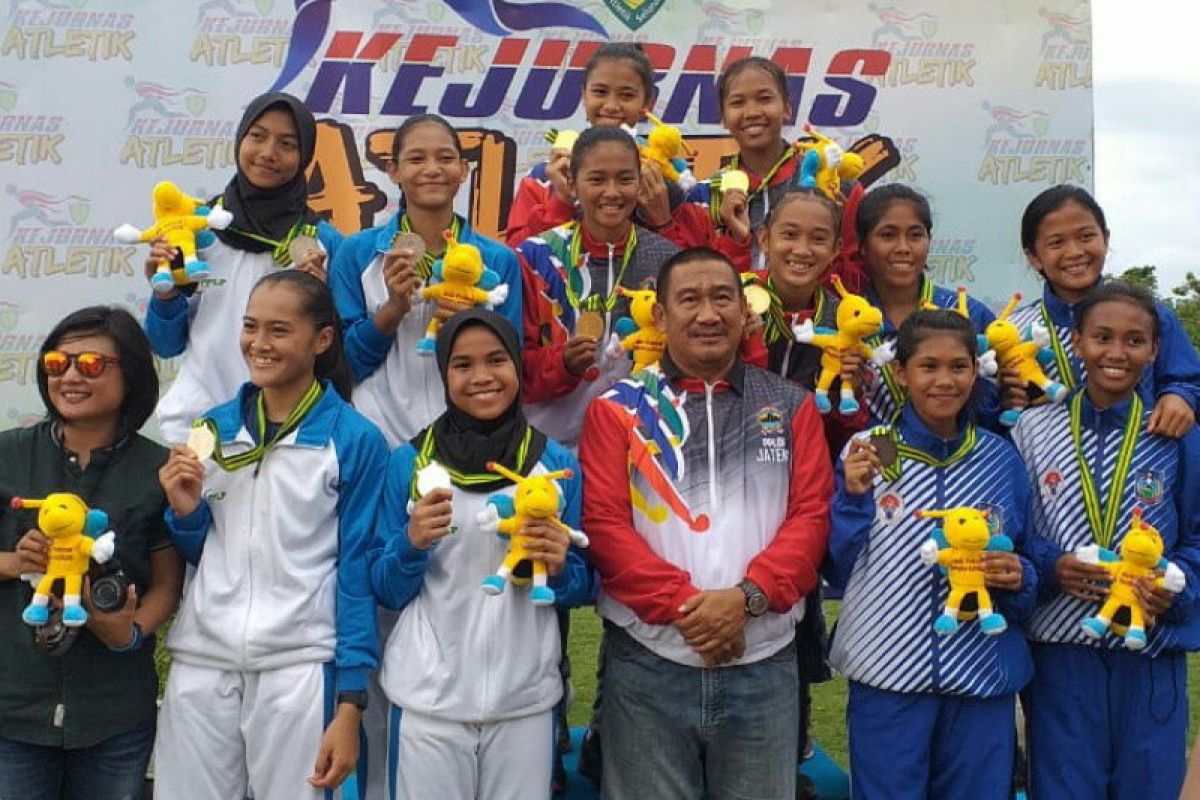 Jateng sabet juara umum Kejurnas Atletik Pelajar 2019