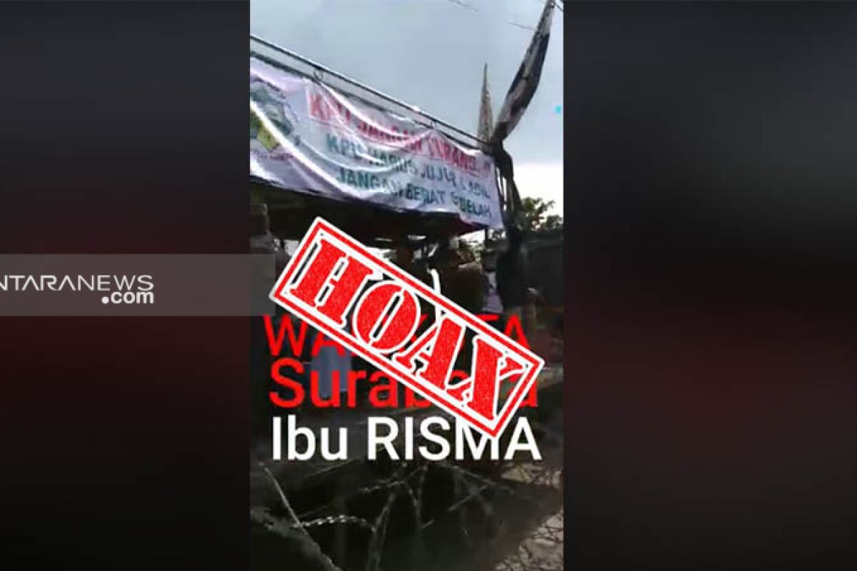 Pemkot Surabaya pastikan video viral orasi perempuan di KPU bukan Risma