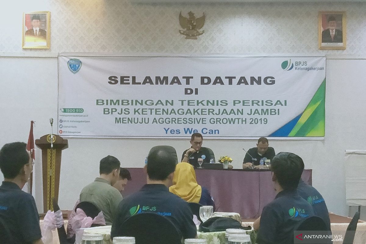 BPJS Ketenagakerjaan Jambi gelar Bimtek Agen Perisai