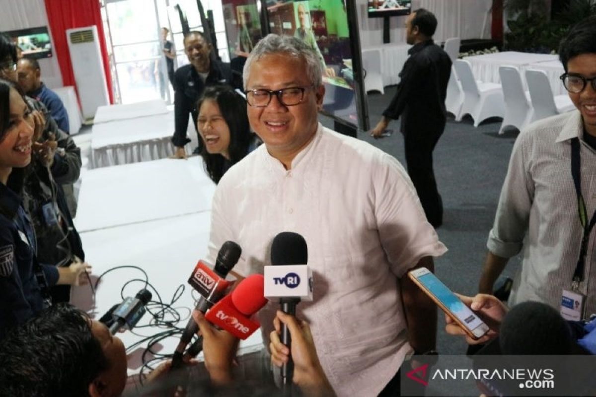 Pengamanan di kantor KPU diperketat saat rekapitulasi nasional