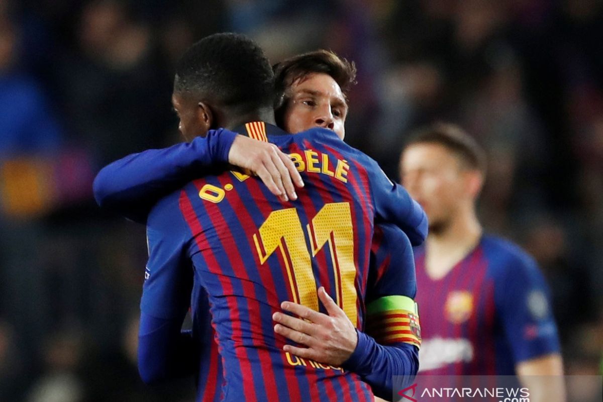 Cedera, Dembele absen bela Barcelona saat hadapi Liverpool