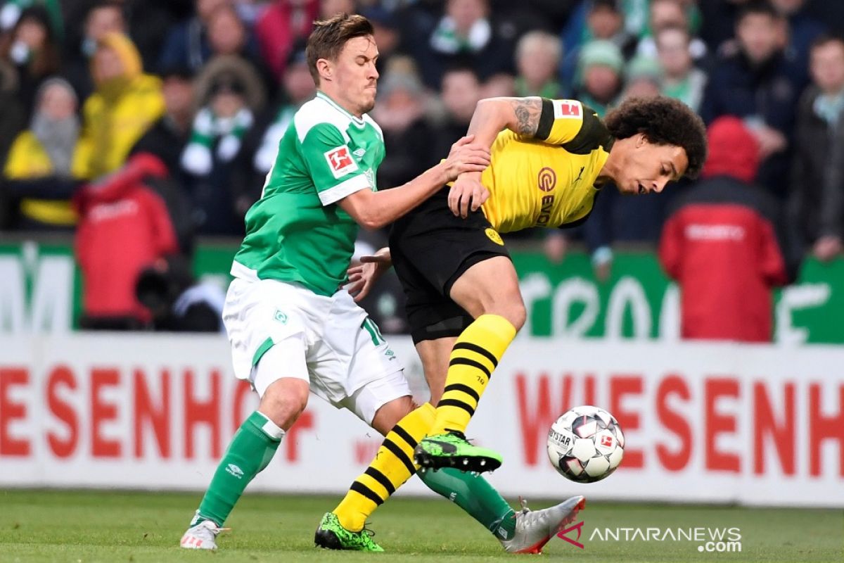 Buang keunggulan dua gol, Dortmund ditahan imbang Bremen 2-2