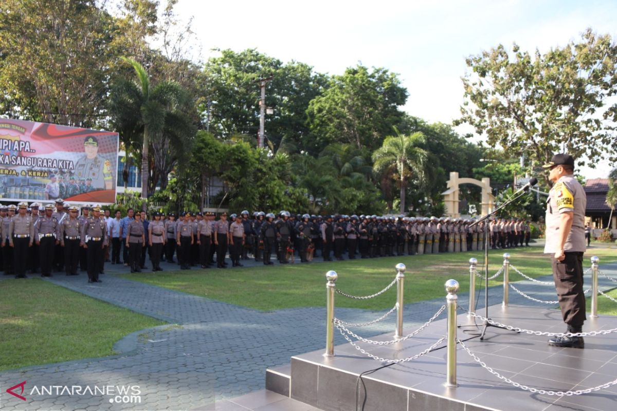 Polda Sulteng siapkan 657 personel untuk amankan rakapitulasi KPU Provinsi
