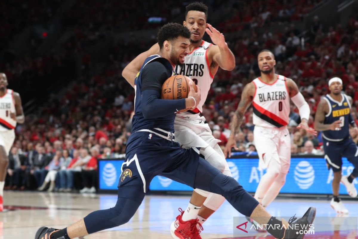 Nuggets rebut gim keempat, imbangi Blazers 2-2