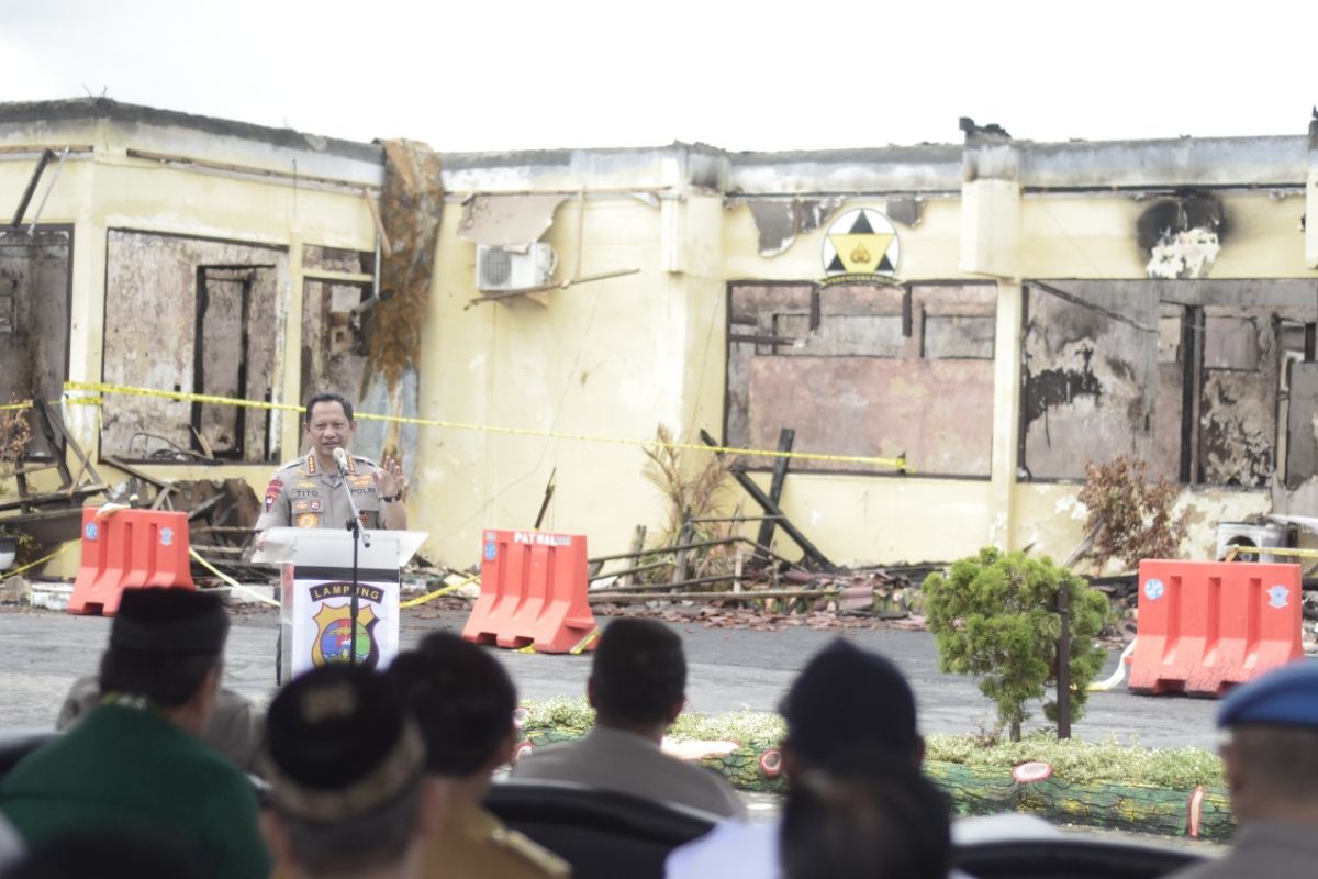 Kapolri: Pengusaha bantu pembangunan Mapolres Lampung Selatan