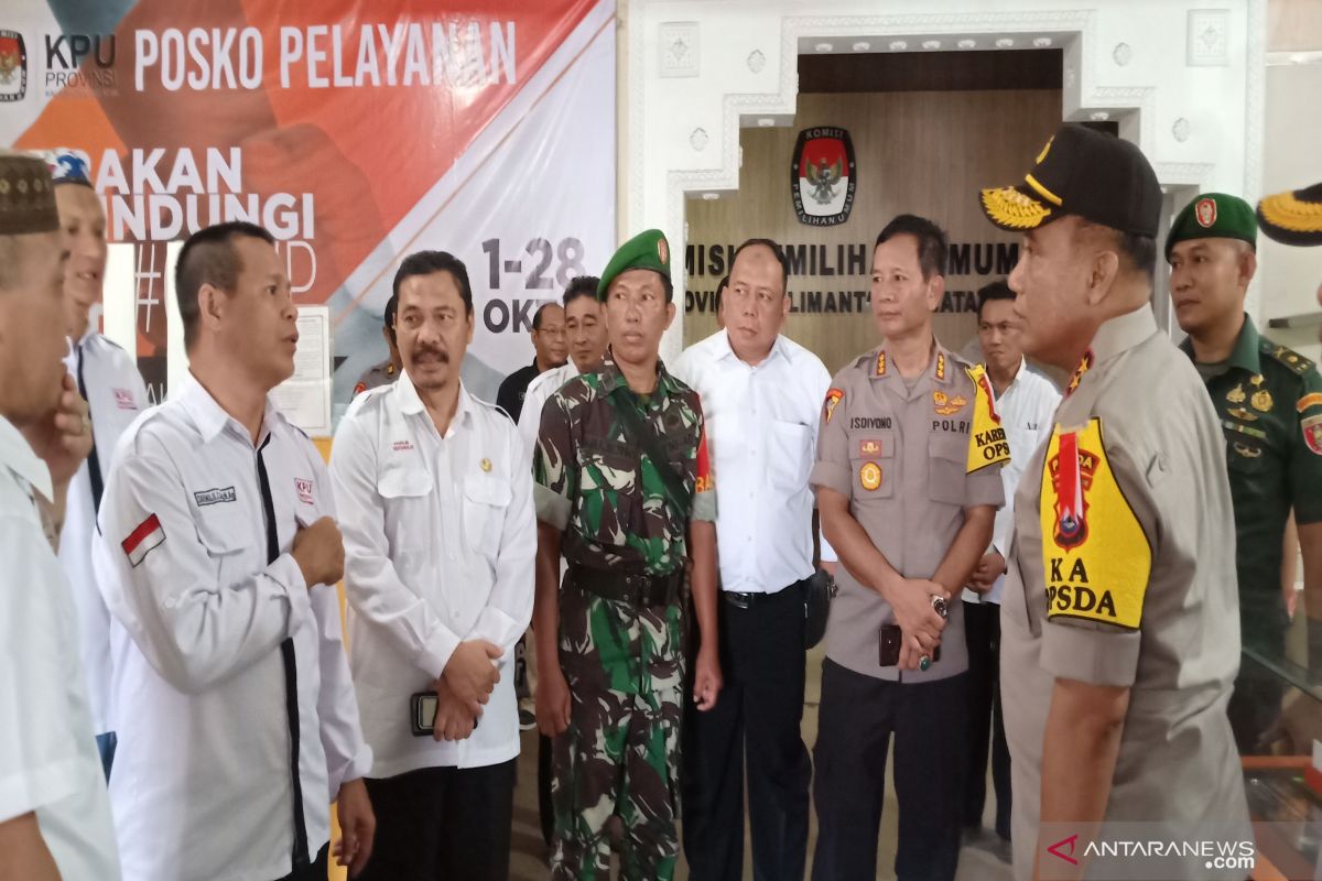 Kapolda Kalsel cek pengamanan  KPU jelang rapat pleno