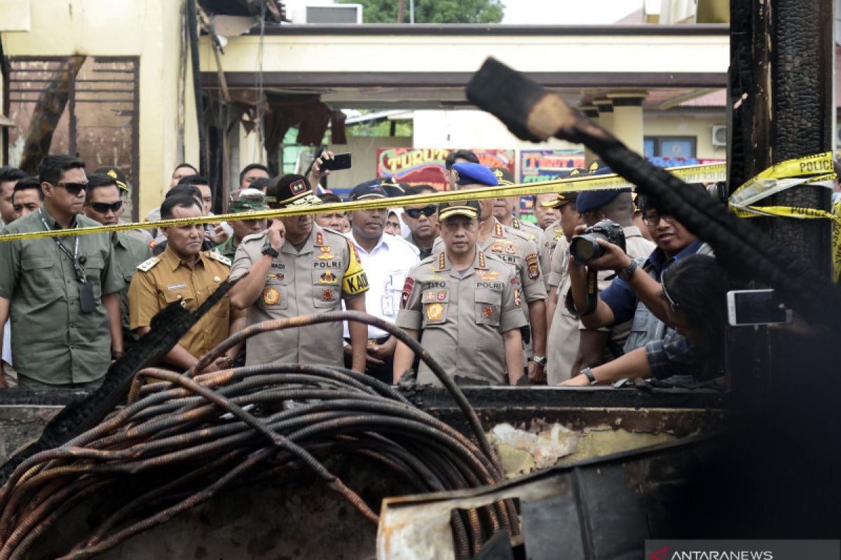 Barang bukti narkoba ikut terbakar di Polres Lampung Selatan