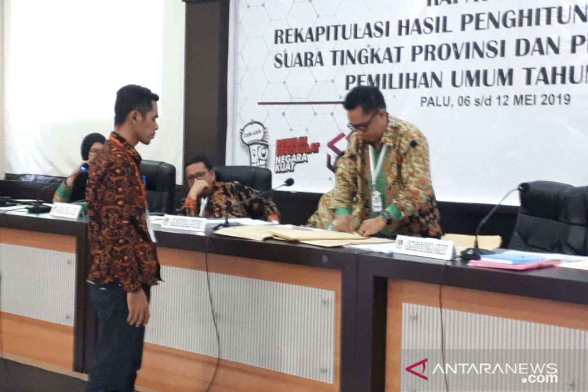 KPU Sulteng: Rekapitulasi suara di sejumlah daerah masih berlangsung