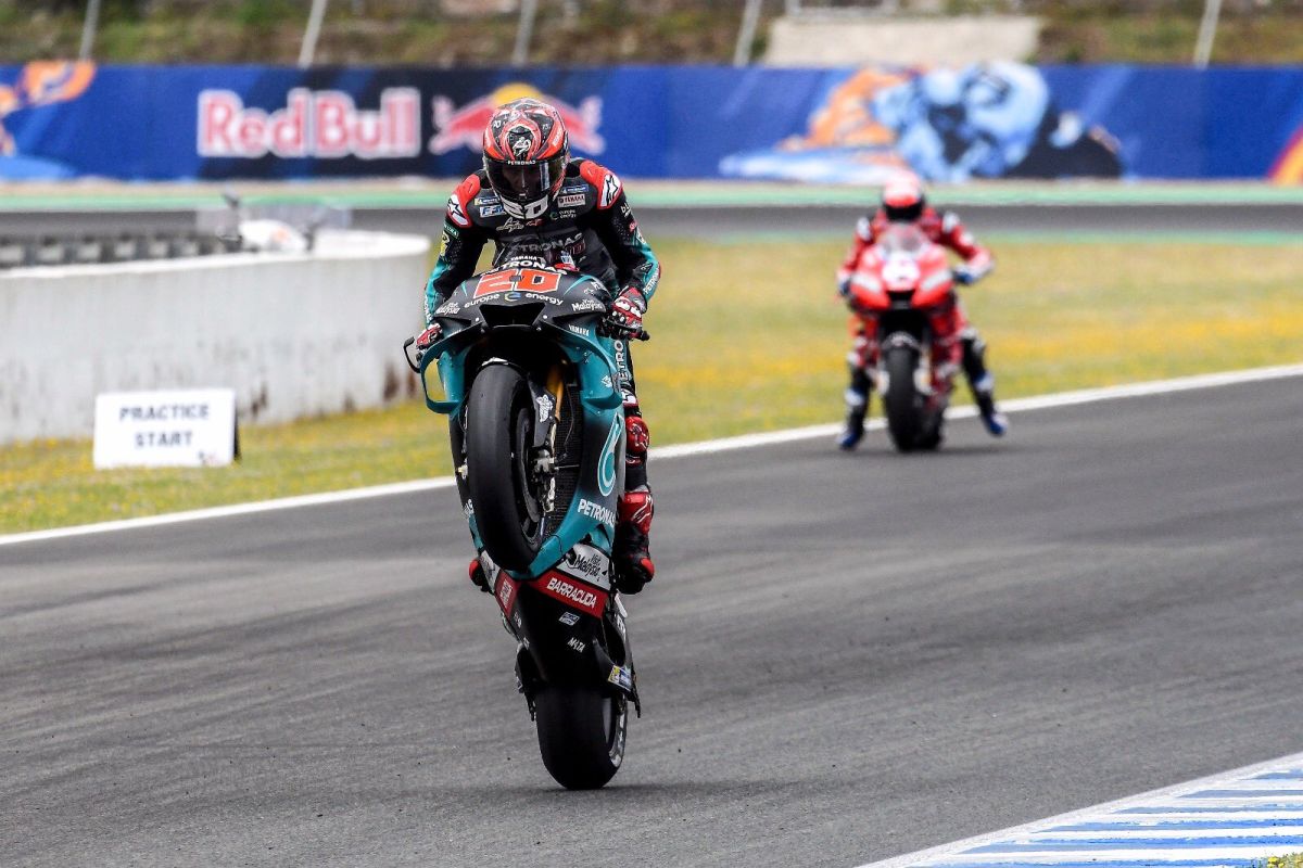 Fork baru, Fabio Quartararo lebih cepat 0,5 detik di Jerez